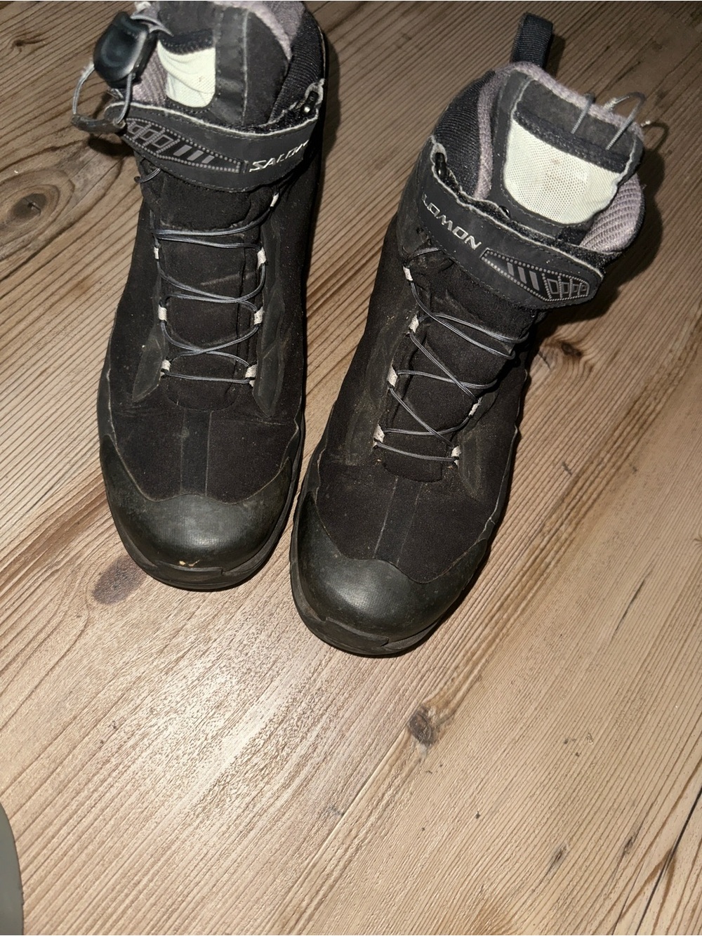 Salomon Black Boots with Gray Accents